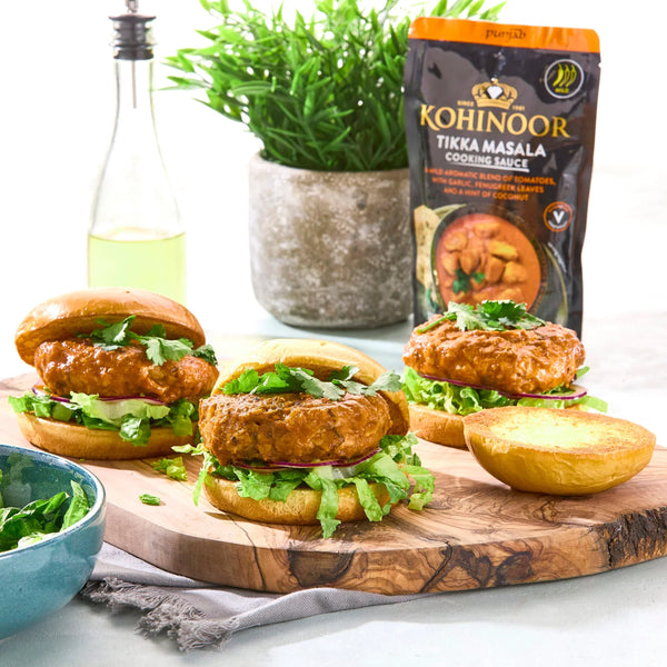 Chicken Burger with Tikka Sauce