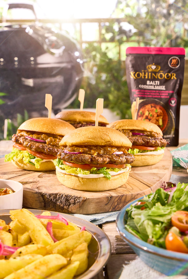 Spicy Balti Beef Burgers