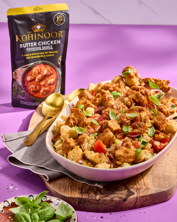 Panzanella Salad with Butter Chicken