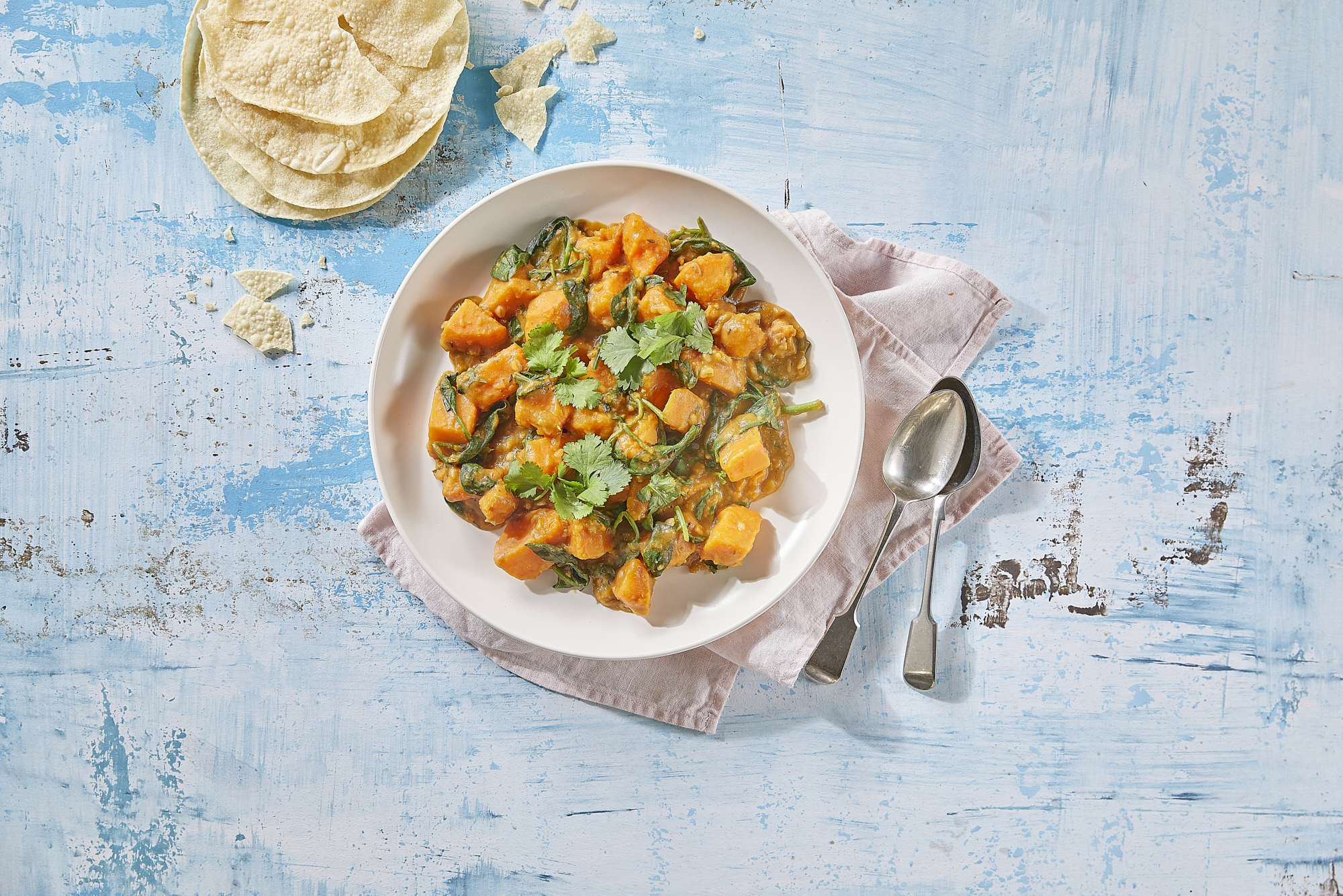 sweet potato and spinach curry